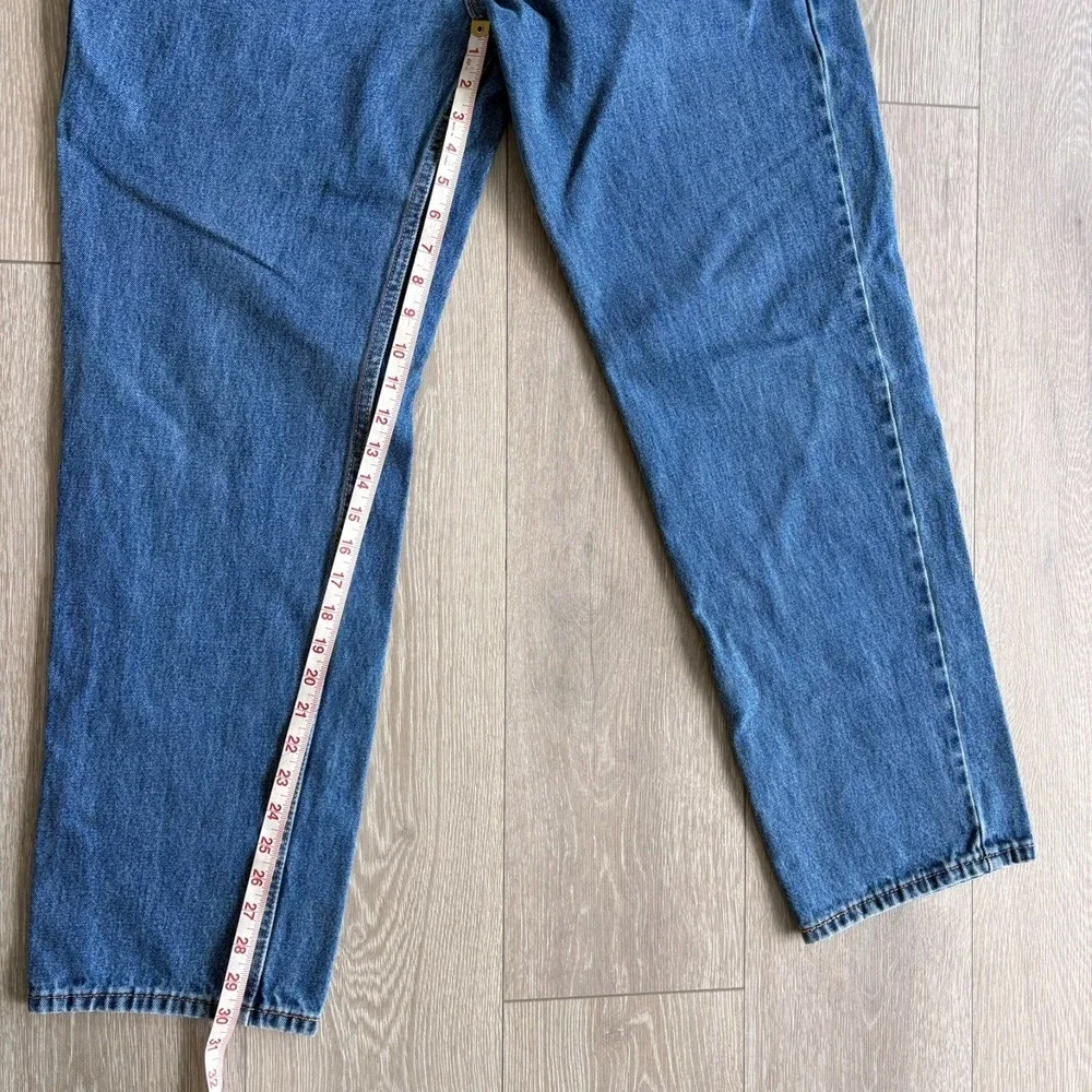 Levi's 550 Mens Blue Denim Mid Rise Relaxed Fit Classic Straight Jeans Sz 34x32